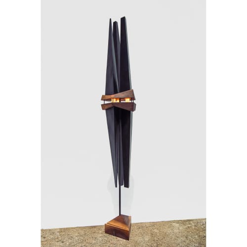 Canic Lamp | Floor Lamp in Lamps by WU Design. Item made of walnut & steel compatible with contemporary and industrial style