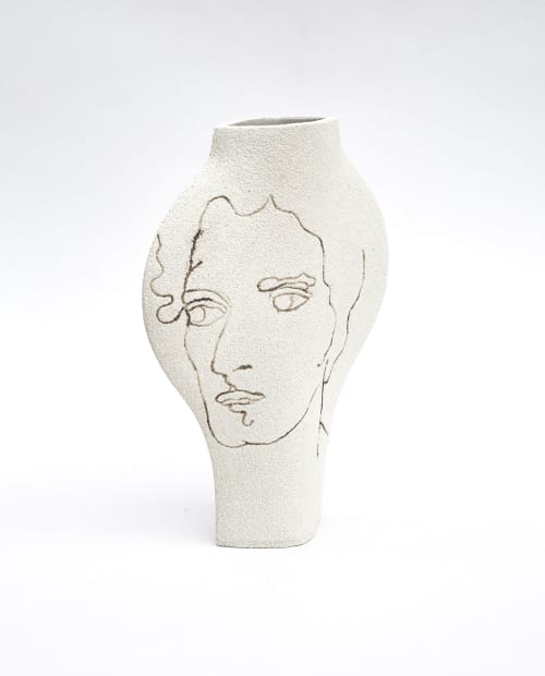 Ceramic Vase ‘Dal Visage’ | Vases & Vessels by INI CERAMIQUE. Item composed of ceramic compatible with minimalism and contemporary style