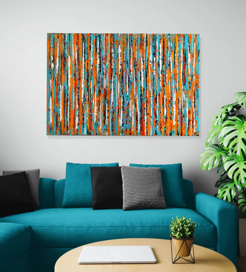 Southwest Sunrise 36W X 24H | Mixed Media by Robin Jorgensen