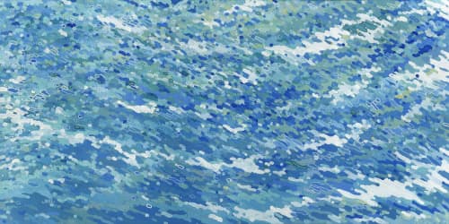 Seven Seas | Oil And Acrylic Painting in Paintings by Margaret Juul. Item composed of synthetic