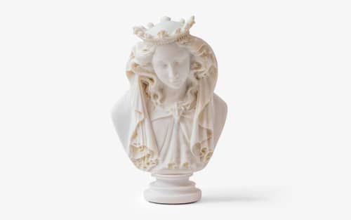 The Virgin Mary Bust Made w Compressed Marble Powder Small | Sculptures by LAGU. Item made of marble