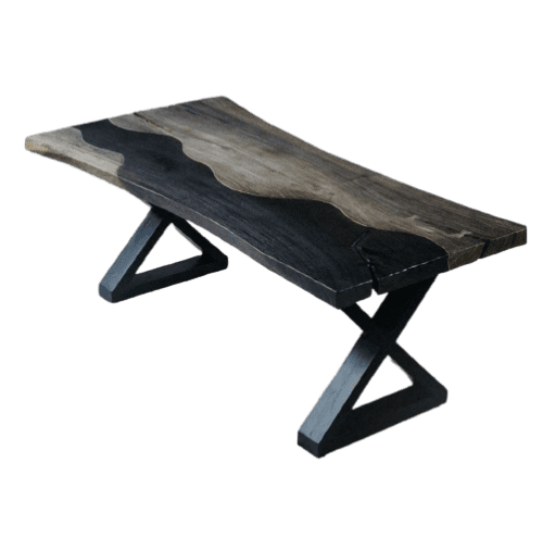 Senja Dining Table | Tables by Sacred Monkey. Item composed of wood and metal in minimalism or contemporary style