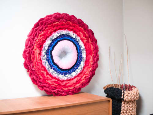 Love 5 | Tapestry in Wall Hangings by Yunan Ma Fiber Art. Item made of wool with fiber