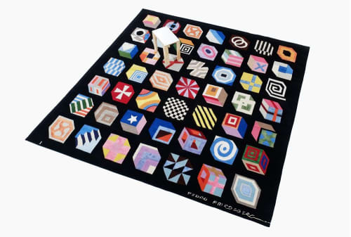 Pedro Friedeberg. Surrealist Master weaves dreams | Area Rug in Rugs by Odabashian (official). Item composed of wool and fiber