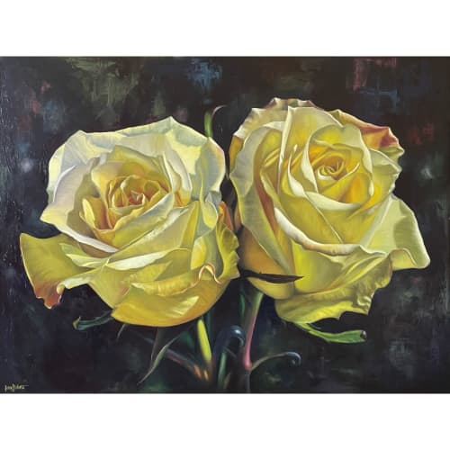 'Limona Pair' Original Oil Painting | Prints in Paintings by Jenny Stewart's Fine Art. Item composed of canvas compatible with contemporary and rustic style