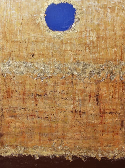 Horizon of Aten | Mixed Media by Sona Fine Art & Design  - SFAD | Los Angeles in Los Angeles. Item composed of canvas and synthetic