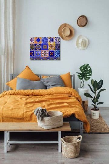 Mexican tiles 1 | Oil And Acrylic Painting in Paintings by Elena Parau