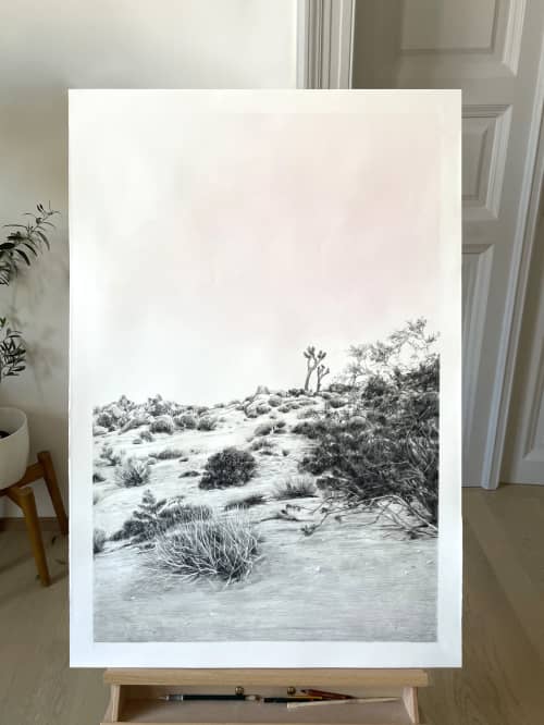 Landscapes drawing | Drawings by Mosstika Studio. Item made of paper