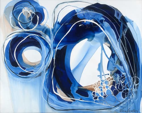 Lara Scolari Original Artwork, Fluid II | Oil And Acrylic Painting in Paintings by Lara Scolari. Item composed of canvas