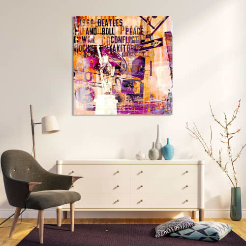 ART NY X | Prints by Sven Pfrommer. Item made of aluminum & glass compatible with urban style