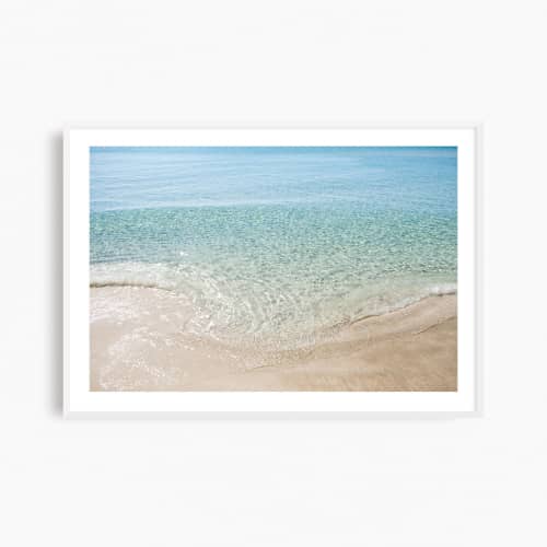 Tropical beach 'Subtle Wave' photograph, coastal wall art | Photography by PappasBland. Item composed of paper in minimalism or contemporary style