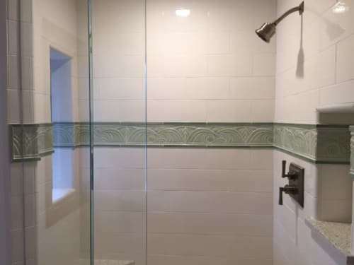 Wave Tile Shower Border By Lynne Meade, Bathroom Ideas With Border Tiles
