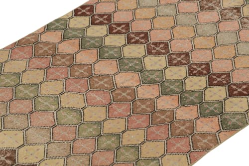 Vintage Zeki Müren rug in Polychromatic Geometric Pattern | Area Rug in Rugs by Rug and Kilim