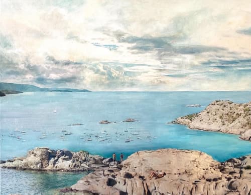 Wanderlust- Original Painting on Canvas | Oil And Acrylic Painting in Paintings by Stefanie Bales Fine Art | Stefanie Bales Fine Art in San Diego. Item composed of canvas and synthetic in coastal style