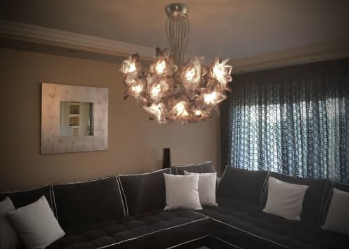 "Flowers 20" | Chandeliers by F+M FOS - Anna Maria Fragiskos Bitros. Item composed of brass