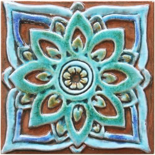 Handmade tiles for decorative elements (1 tile) | Tiles by GVEGA. Item composed of ceramic compatible with boho and mediterranean style