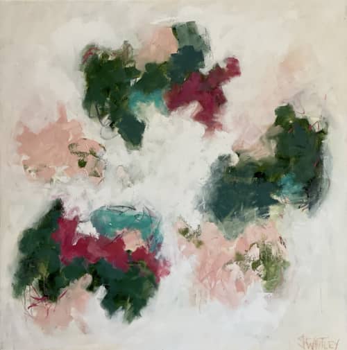 Dancing Lily Pads | Oil And Acrylic Painting in Paintings by Jessica Whitley Studio. Item made of canvas with synthetic