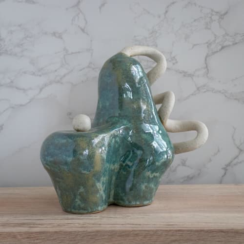 the elysian curve sculpture | Sculptures by Ashley Perez. Item made of ceramic works with contemporary & modern style