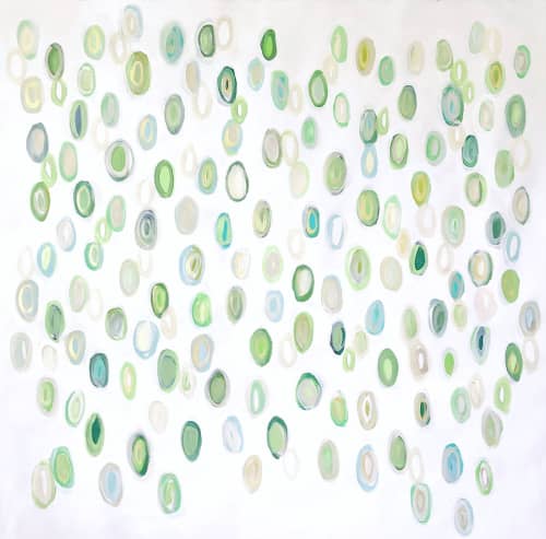 'FEUiLLES' original abstract painting by Linnea Heide | Oil And Acrylic Painting in Paintings by Linnea Heide contemporary fine art. Item made of canvas with synthetic