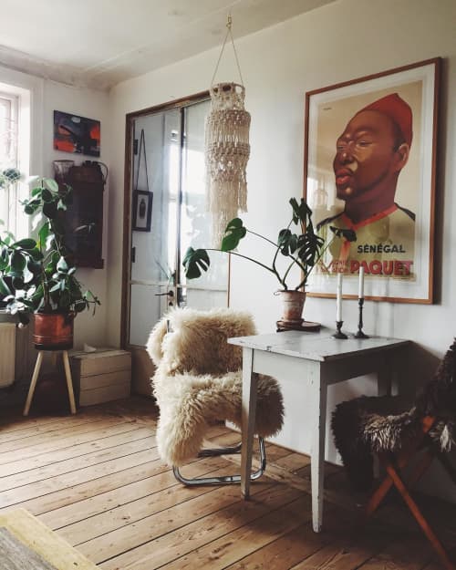 Macrame Lantern | Macrame Wall Hanging in Wall Hangings by Modern Macramé by Emily Katz. Item composed of fabric