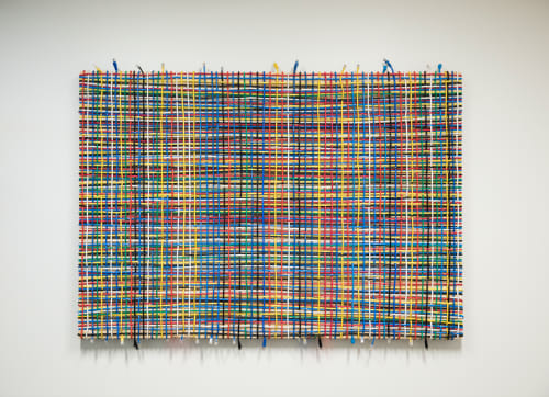 Ethernet Weavings | Wall Sculpture in Wall Hangings by ANTLRE - Hannah Sitzer | Argo AI in Palo Alto. Item made of birch wood & synthetic