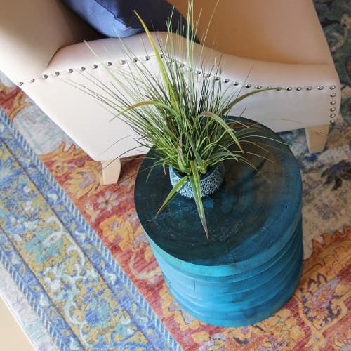 Abaidoo Low Stool Table | End Table in Tables by Pfeifer Studio. Item composed of wood in boho or minimalism style