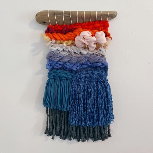 Small Ombre Organic Weaving | Macrame Wall Hanging in Wall Hangings by Gabrielle Mitchell Studio