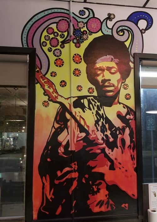 Hendrix | Murals by Albert Gonzales | Burger Culture in San Antonio