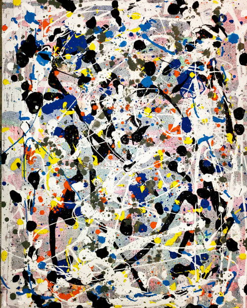 Who's Miro | Oil And Acrylic Painting in Paintings by Sona Fine Art & Design  - SFAD | Los Angeles in Los Angeles. Item made of canvas & synthetic