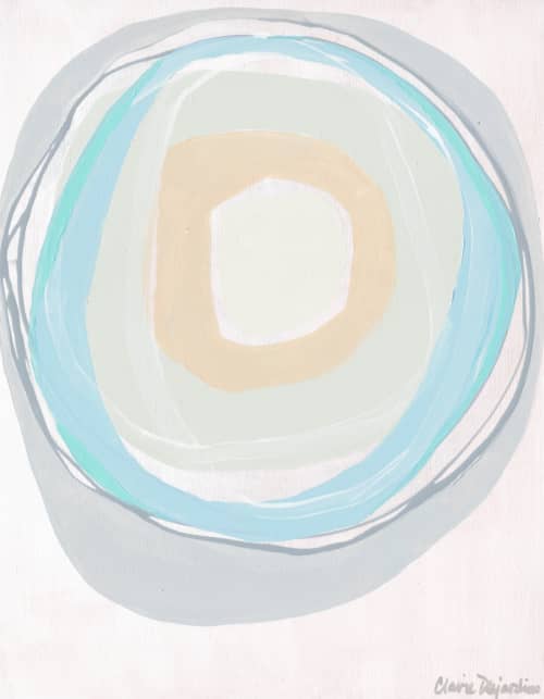 Shade of Pale 04 | Oil And Acrylic Painting in Paintings by Claire Desjardins. Item composed of wood and synthetic
