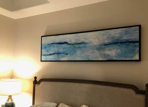 Foggy Water | Oil And Acrylic Painting in Paintings by Lisa Collins. Item made of canvas & synthetic