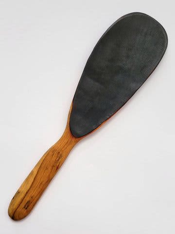 Wooden Rice Paddle Shou Sugi Ban Yakisugi Inspired Finish | Utensils by Wild Cherry Spoon Co.. Item made of wood works with minimalism & country & farmhouse style