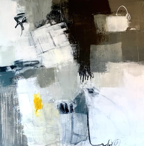 When I Cry a Golden Tear | Oil And Acrylic Painting in Paintings by Pamela K Beer Contemporary Fine Art | Montana Modern Fine Art in Kalispell. Item composed of wood & synthetic