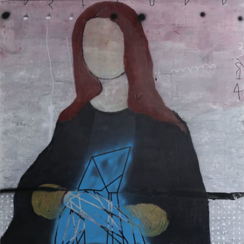 Muse | Oil And Acrylic Painting in Paintings by silvia poloto. Item made of wood works with contemporary & modern style