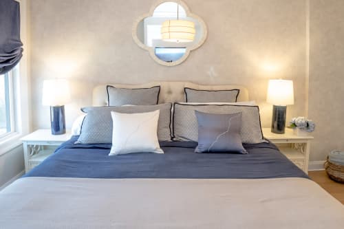 Yin & Yang Pillow | Pillows by Marie Burgos Design and Collection | Garden Street Brownstone in Hoboken. Item made of fabric