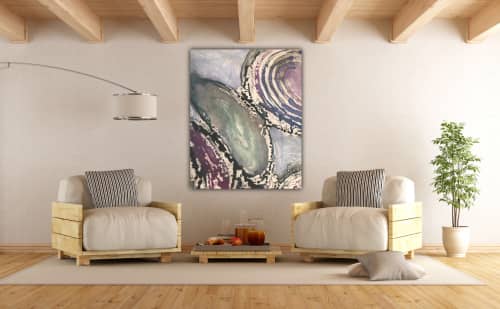 Shells | Mixed Media by Anne Beletic | Private Residence in Dallas. Item composed of paper