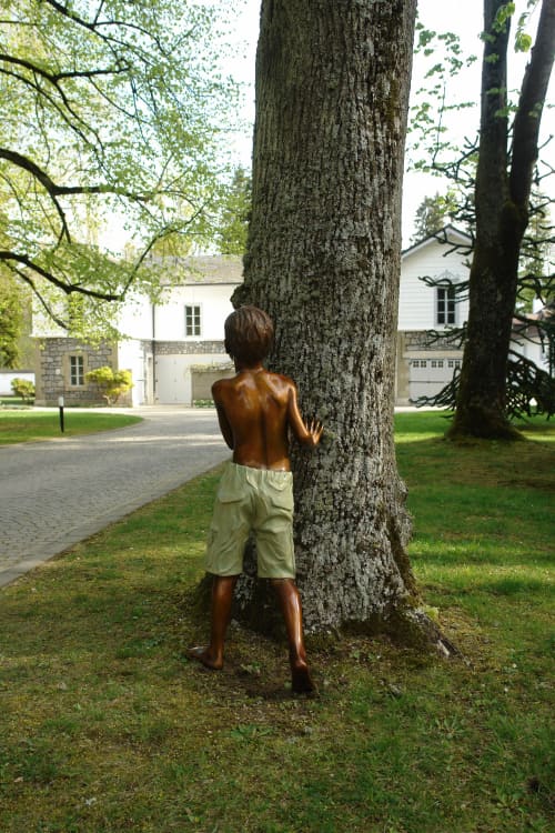 Bronze boy - Private commission | Sculptures by Eleanor Cardozo. Item made of bronze