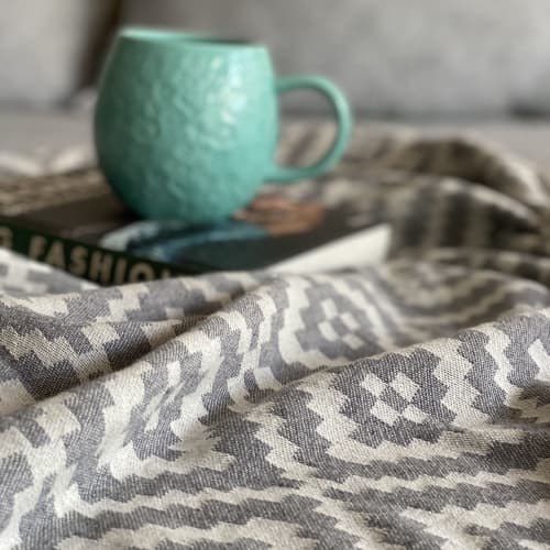 Merida Sustainable Turkish Towel | Tea Towel in Linens & Bedding by HILANA: Upcycled Cotton. Item made of cotton