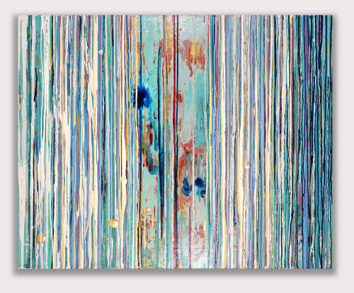 Flow Number 4 | Oil And Acrylic Painting in Paintings by Kari Souders. Item composed of canvas and synthetic in contemporary or coastal style