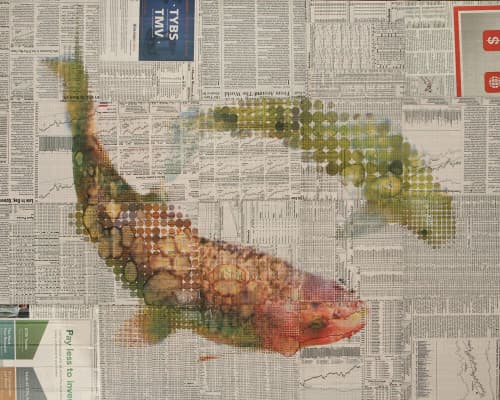 Lessons From History | Mixed Media by Phillip Hua. Item composed of paper and synthetic