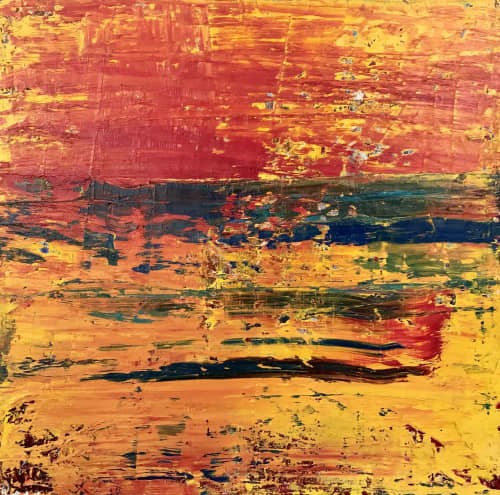Abstract Oil Painting of a Sunset | Paintings by Checa Art