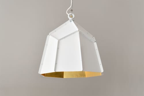 Deltoidal Faceted Light Gold 43 | Pendants by ADAMLAMP. Item made of steel compatible with minimalism and contemporary style