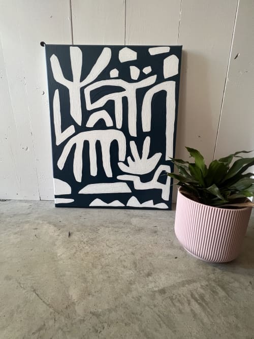 Agave Cinder | Oil And Acrylic Painting in Paintings by Coby Starck. Item composed of canvas compatible with minimalism and mid century modern style