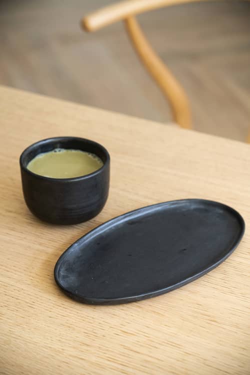 Matte Black Stoneware Matcha Bowl | Dinnerware by Creating Comfort Lab. Item made of stoneware