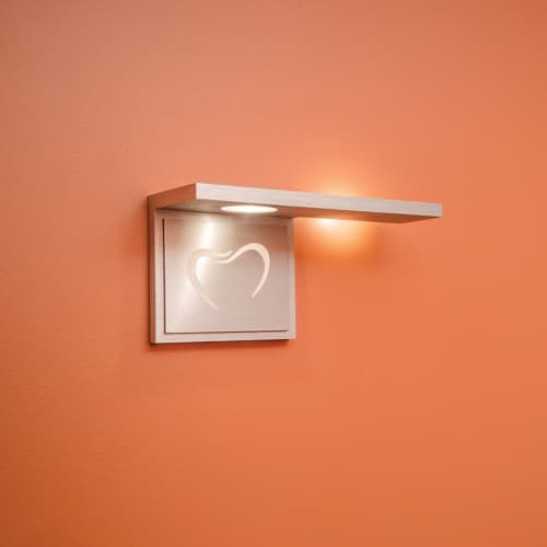 Edge Sconce | Sconces by ILEX Architectural Lighting | ARCH Orthodontics in Westwood. Item made of wood with glass