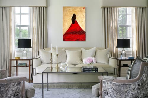 Grateful for red | Oil And Acrylic Painting in Paintings by Elena Parau