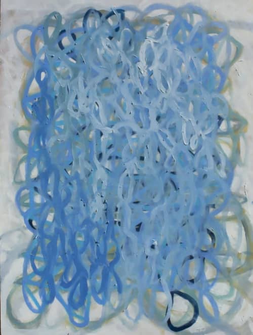 Looping Thoughts | Oil And Acrylic Painting in Paintings by Sabre Esler. Item composed of wood and synthetic