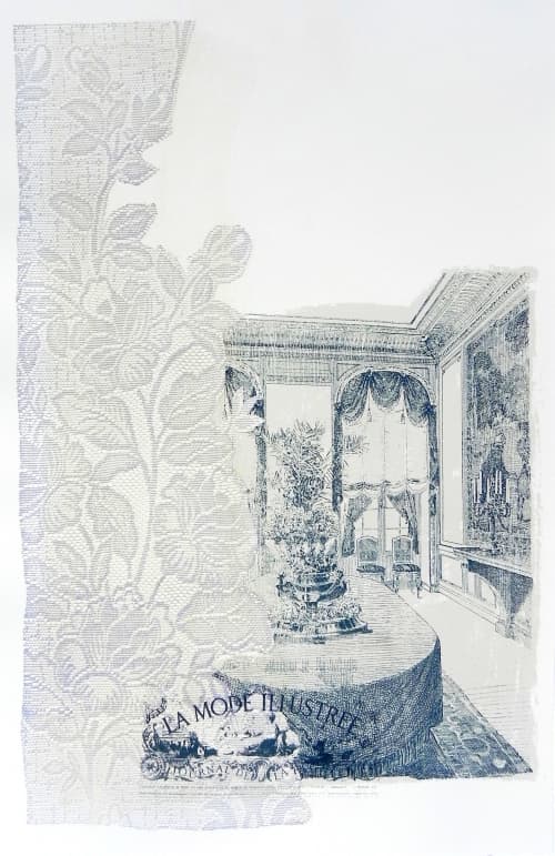 Dining Room I Print from Soho House Paris series | Prints by Sara J Beazley. Item composed of paper