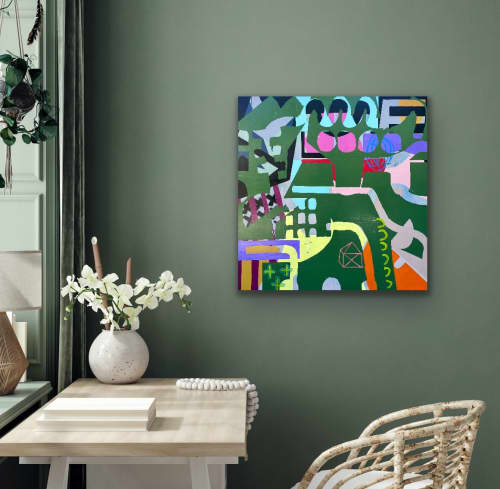 Map of the Soul | Mixed Media by Paula Saslow, Copper Rose Art. Item composed of wood compatible with contemporary and industrial style
