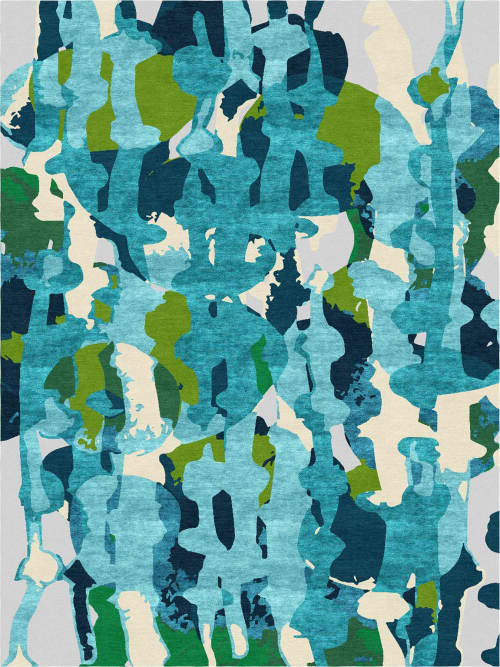 MONTEREY (splash, hot lava, splash) | Area Rug in Rugs by Emma Gardner Design, LLC. Item composed of wool & fiber